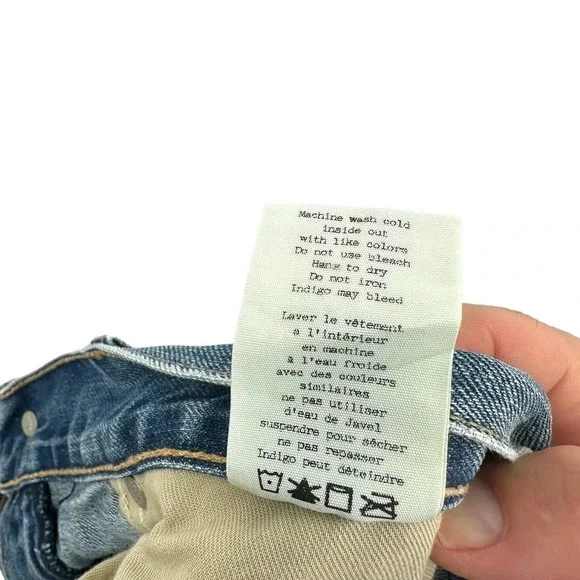 Rag and Bone Dive Skirt in Willow‎ Eyelet Blue Denim Size 27 - Picture 10 of 10